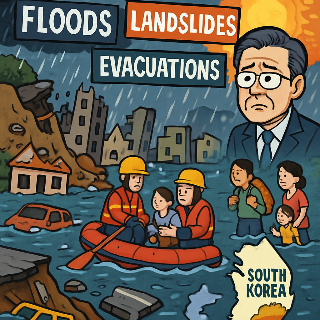 At least 14 dead in South Korea floods and landslides
