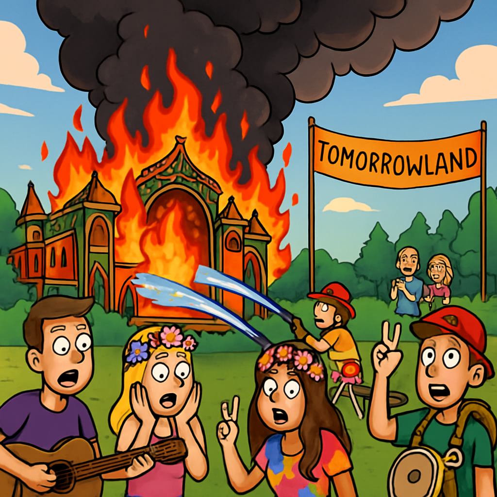 Fire engulfs main stage of Tomorrowland festival days before opening