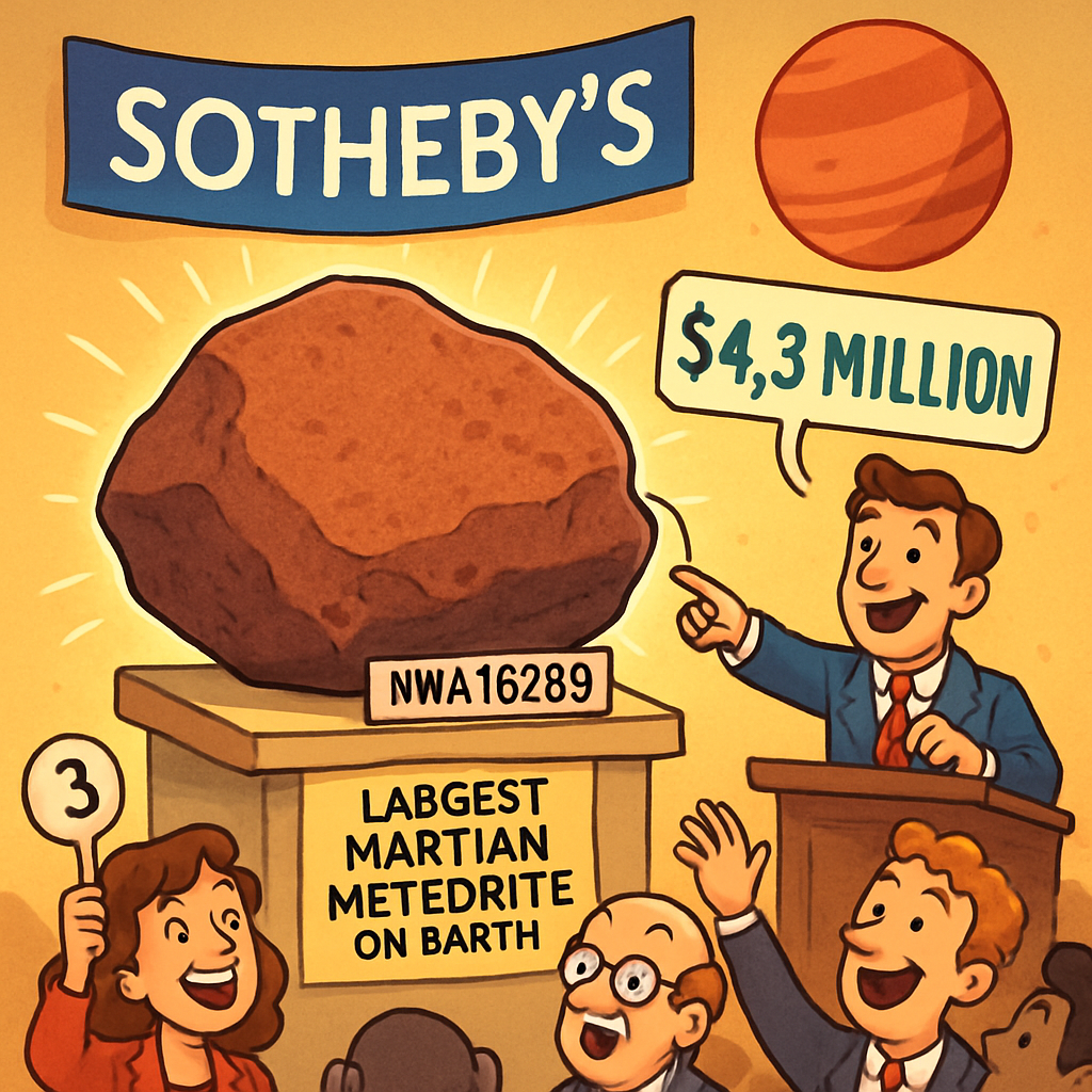 Largest Mars rock ever found on Earth sells for $4.3m at auction
