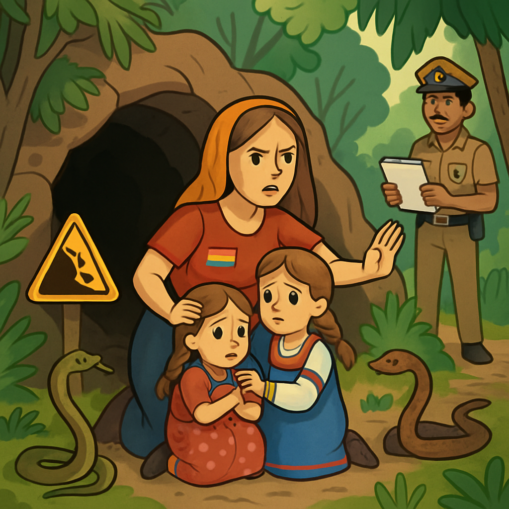 Mystery surrounds Russian mum and children found in Indian cave