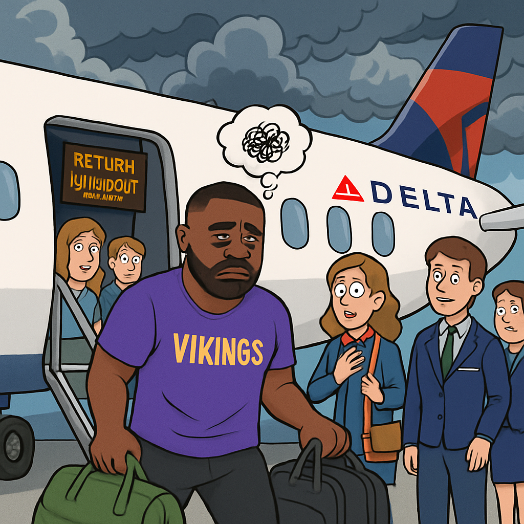 NFL's Everson Griffen Spotted Grabbing Bags, Walking Off Plane ... After Incident In Sky