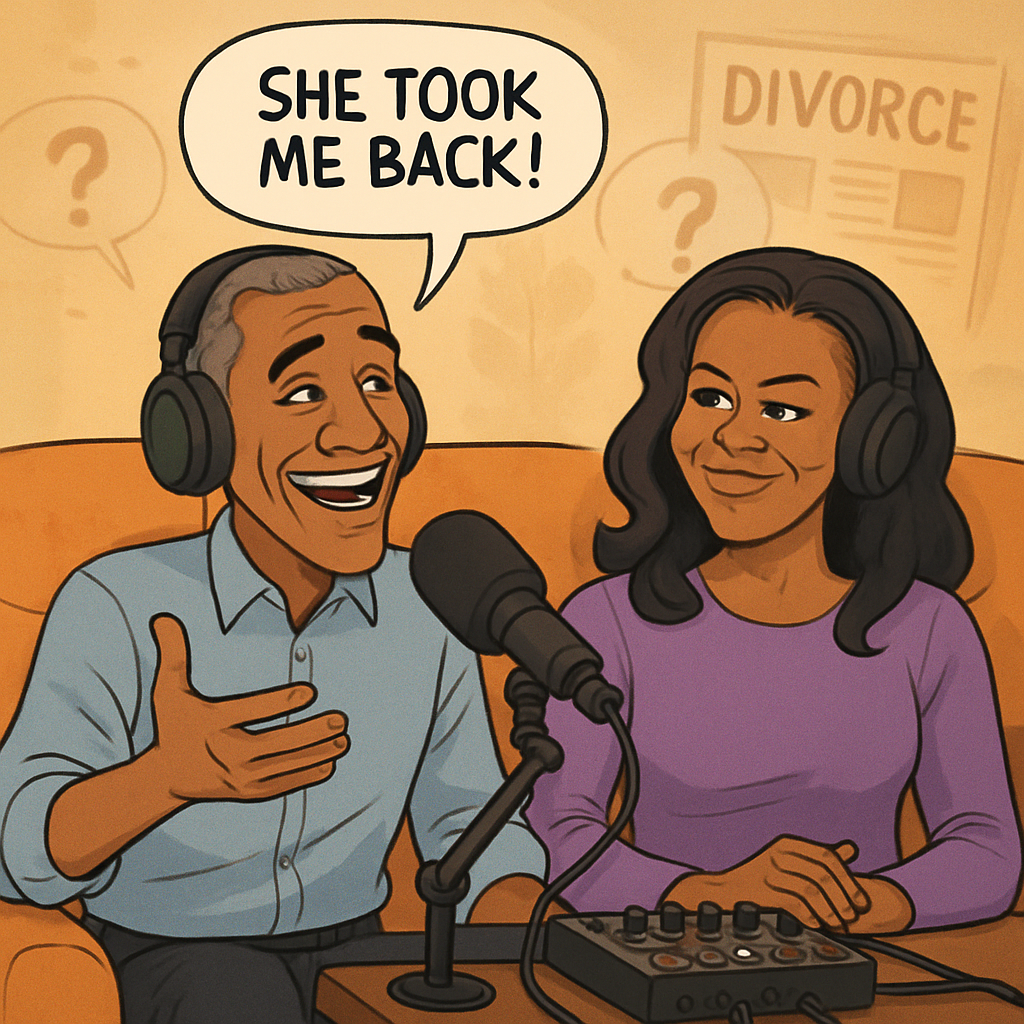 'She took me back': Obamas joke about divorce rumours