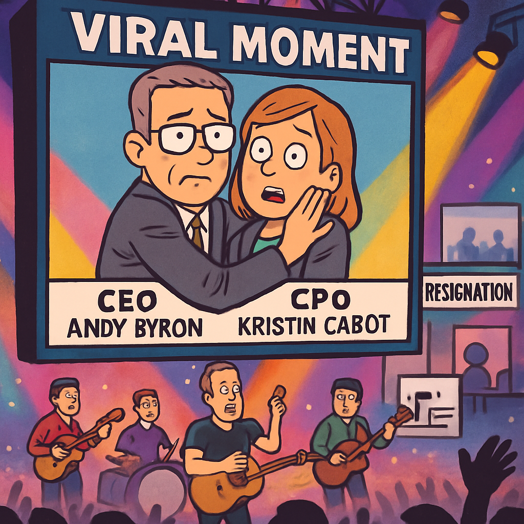 US tech CEO resigns after Coldplay concert embrace goes viral