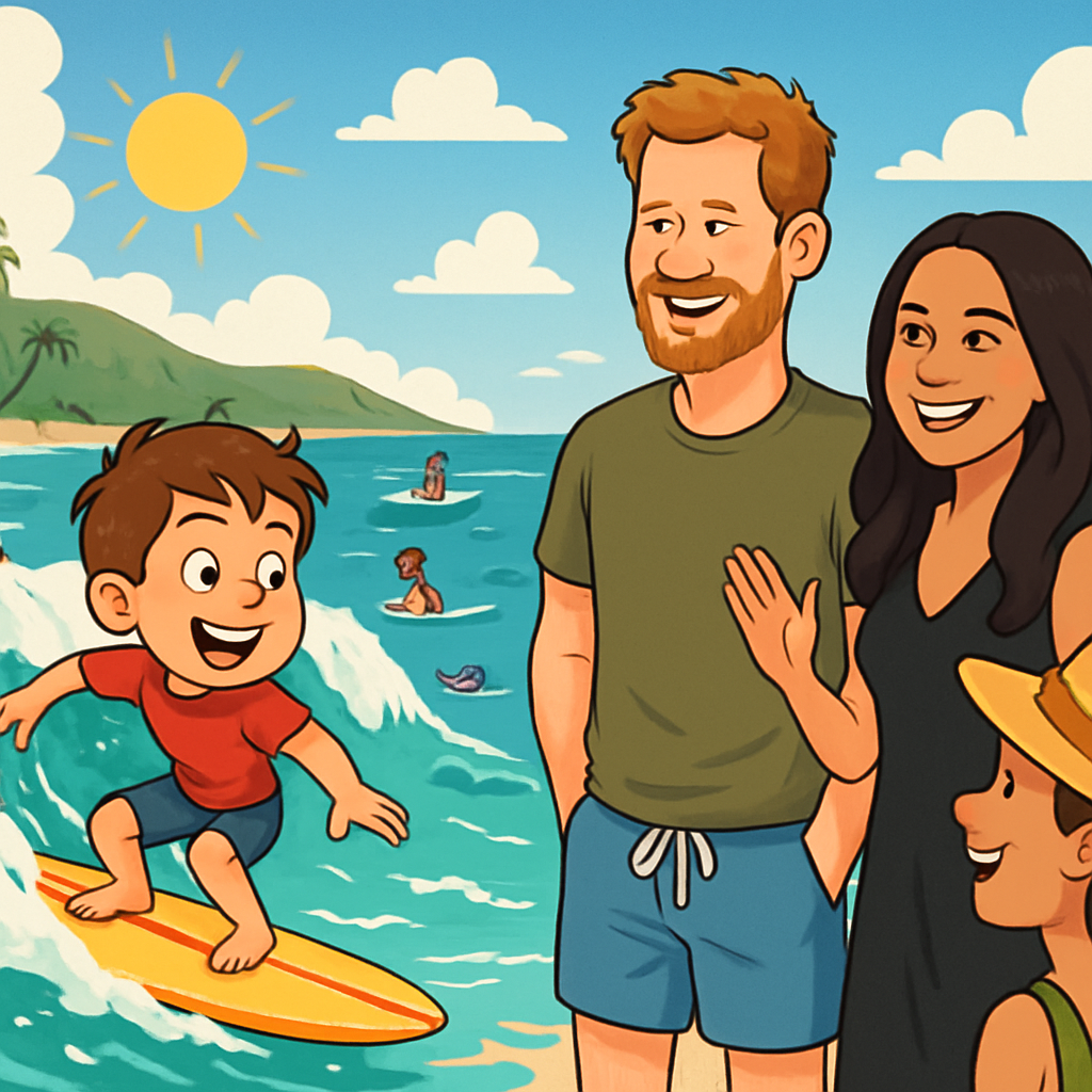 Meghan Markle & Prince Harry Surf's Up For Archie!!!