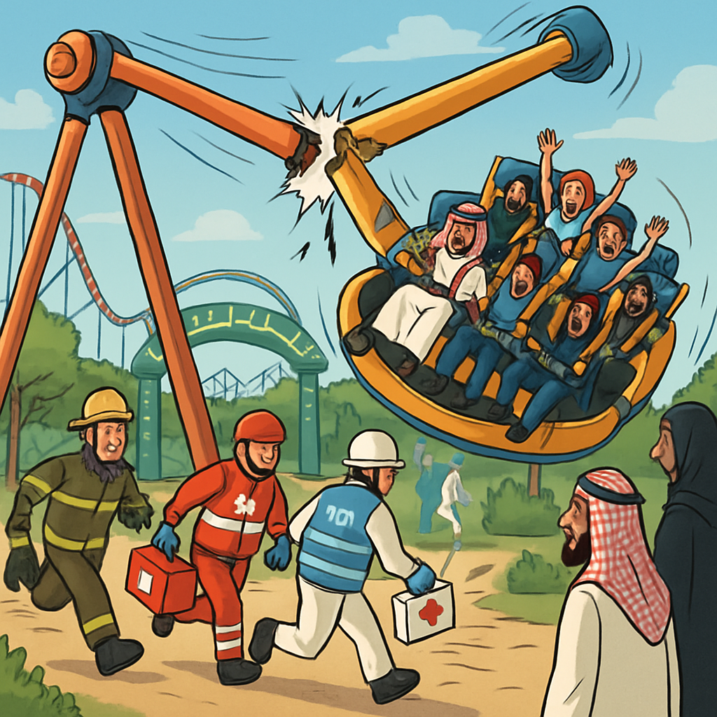 Theme Park Ride Snaps in Half and Crashes to Ground on Video