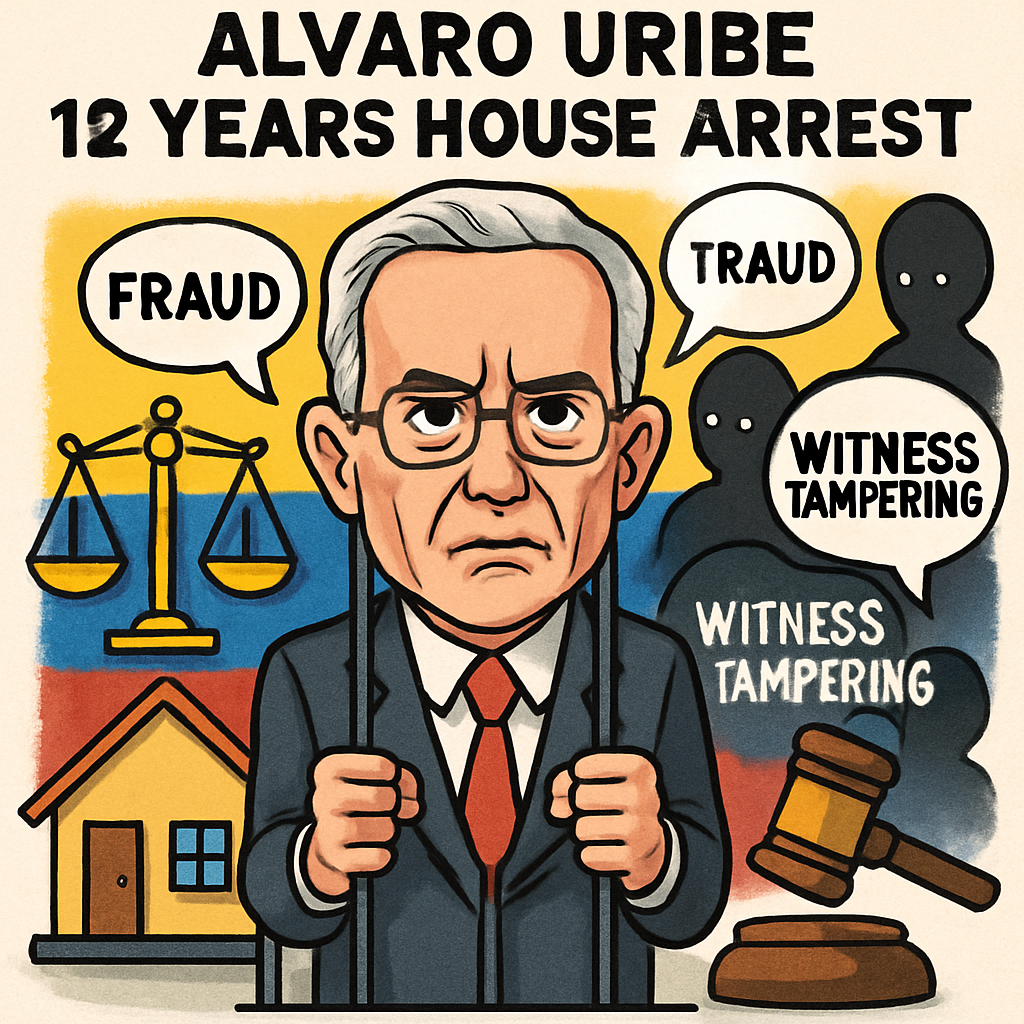 Twelve years house arrest for Colombian ex-leader Álvaro Uribe